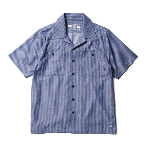 Work Shirts S/S C.Stripe (Navy/Blue.stripe)