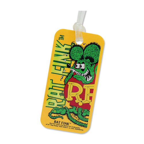 Rat Fink Luggage Tag Standing (Yellow)