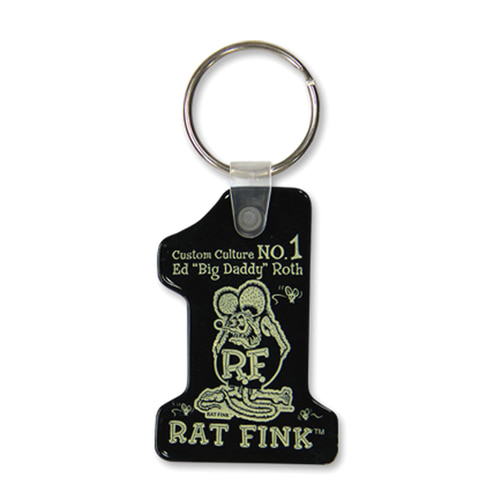 Rat Fink #1 Key Ring (Black)