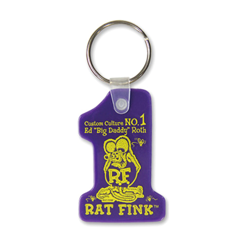 Rat Fink #1 Key Ring (Purple)