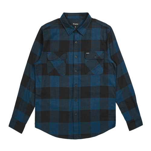 BOWERY LW L/S FLANNEL (Black/Teal)