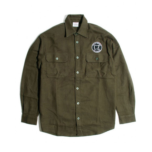 CLASH L/S Woven Button Up (Army Green)