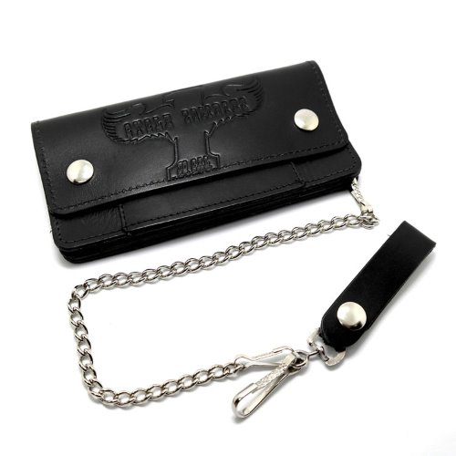 Winger Leather Chain Wallet (Black)