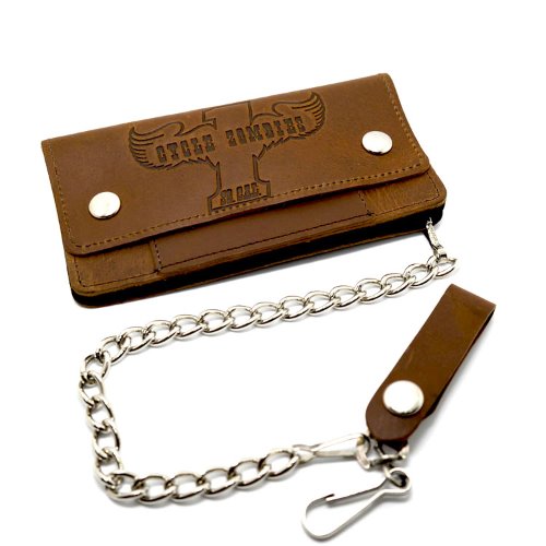 Winger Leather Chain Wallet (Brown)