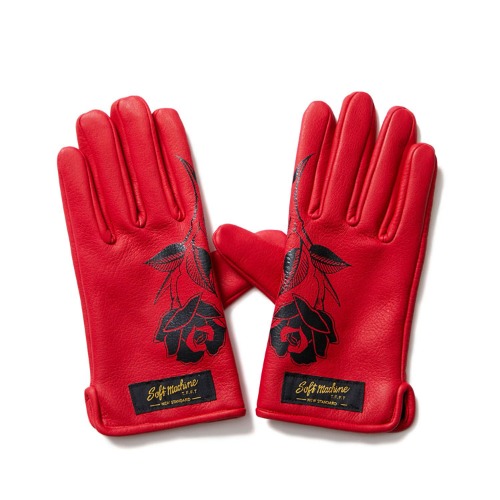 ROSES GLOVE (Red)_LEATHER GLOVE