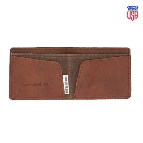 Leather Tucker Wallet (Brown) 60%off