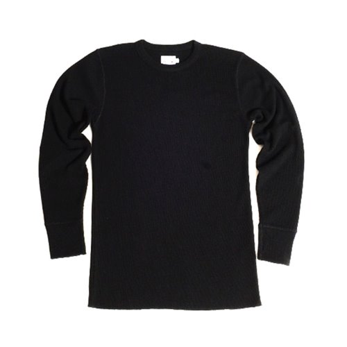 Waffle Thermal LS Shirts (Black)
